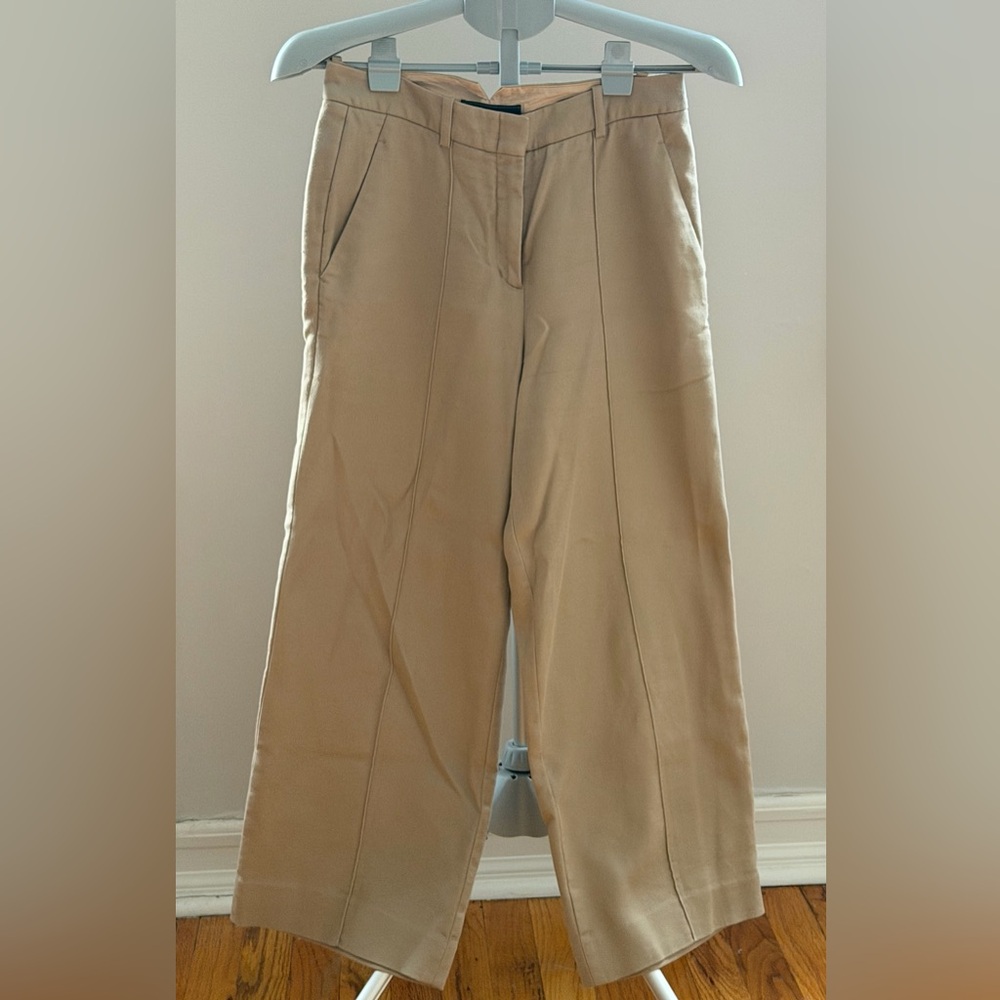 BCBGMAXAZRIA Beige Wide-Leg Pant - Picture 3 of 12
